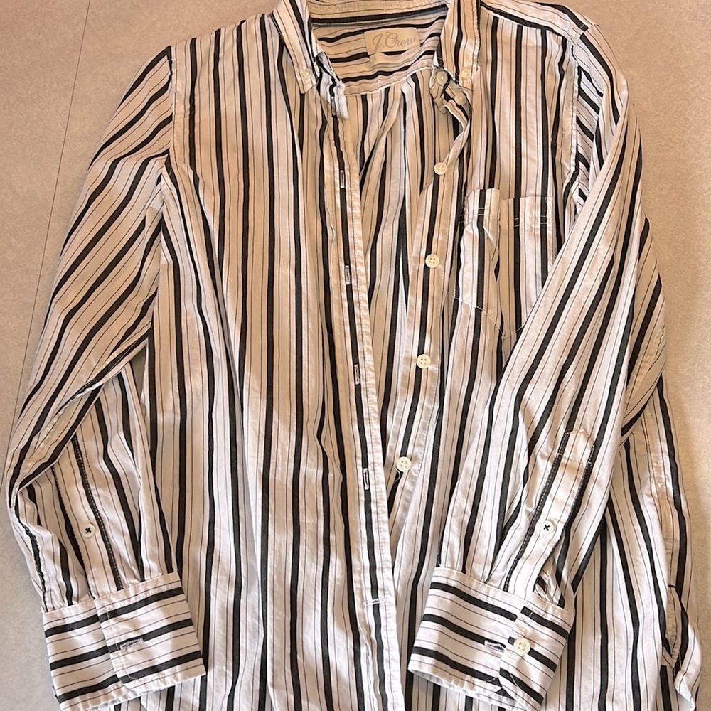 J Crew - Classic Stripped Button Down Top